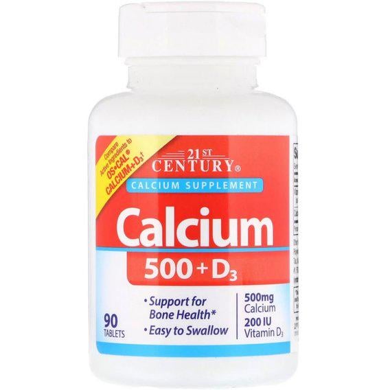 Мікроелемент Кальцій 21st Century Calcium 500 і D3 90 Caplets