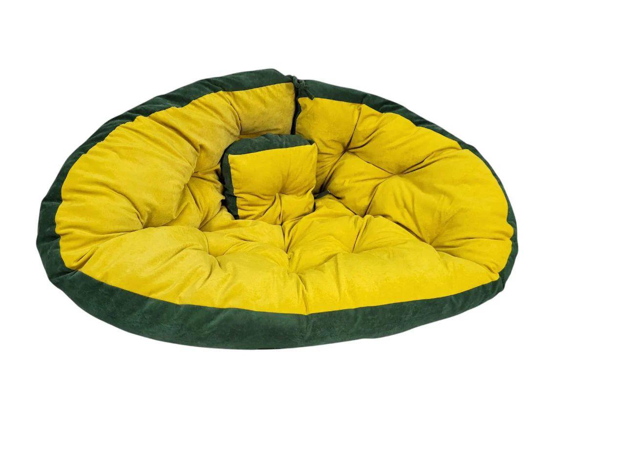 Бескаркасное кресло-матрас трансформер двухстороннее 150x80 см Зелено-желтый (1549702611) Бескаркасное кресло-матрас трансформер двухстороннее 150x80 см Зелено-желтый (1549702611)