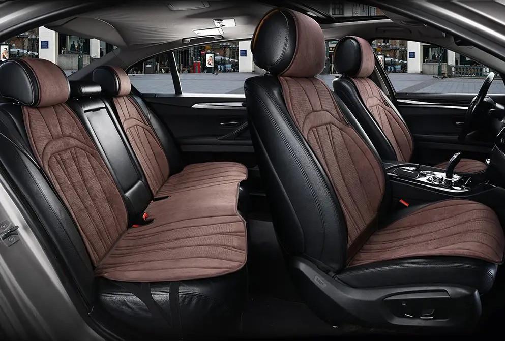 Накидки з алькантари на сидіння авто Elegant Ancona EL 700 815 з перфорацією Коричневий (2518247018)