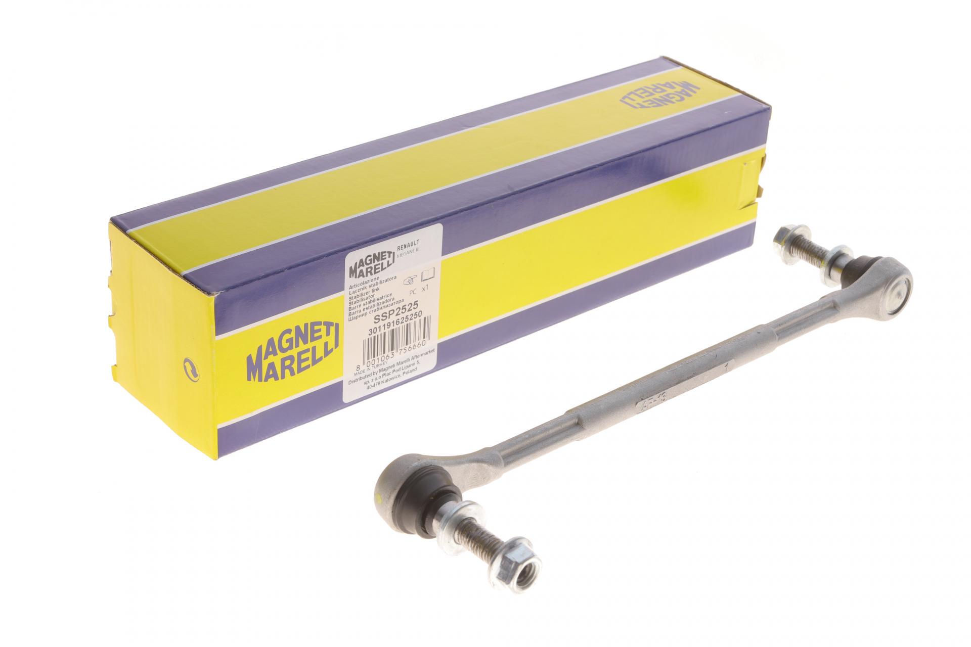 Тяга стабилизатора переднего Renault Megane III 08- SSP2525 301191625250 MAGNETI MARELLI