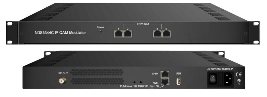 Модулятор телевізійний DEXIN NDS3344С з IP в QAM