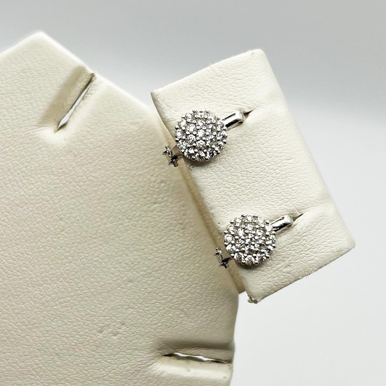 Серебряные серьги детские с кубическим цирконием 1,5 г (2449283703)