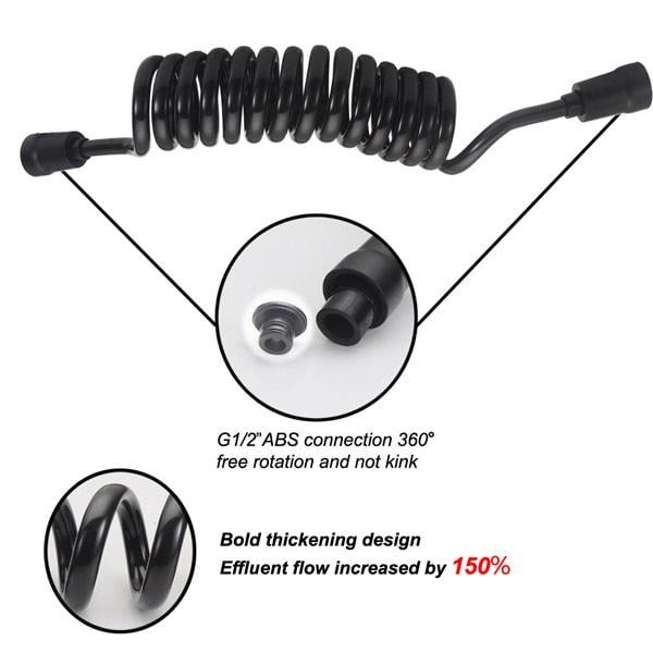 Шланг спиральный для гигиенического душа DISFACT PU-ABB 2 м Premium Черный (12402) - фото 4 Шланг спиральный для гигиенического душа DISFACT PU-ABB 2 м Premium Черный (12402) - фото 4