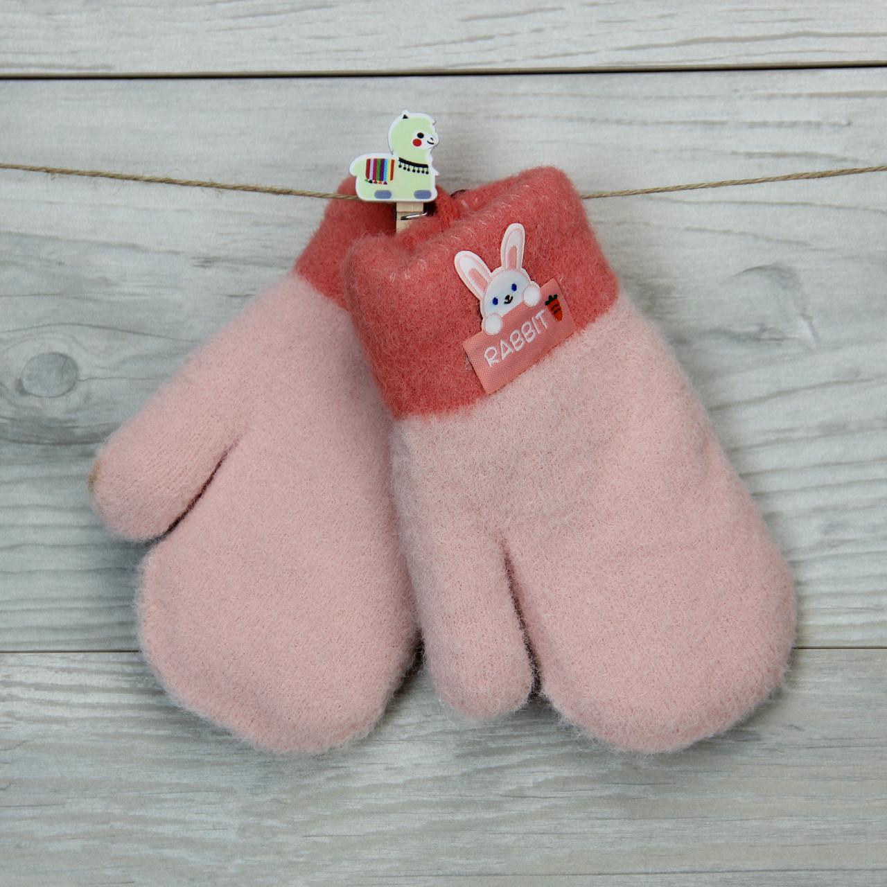 Перчатки детские зимние на 3-4 года с мехом внутри (31223)