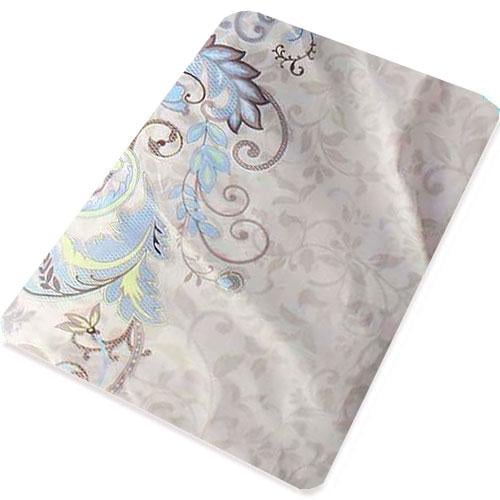 Простынь на резинке Т0758 160х200 см Бежевый/Голубой (147619)