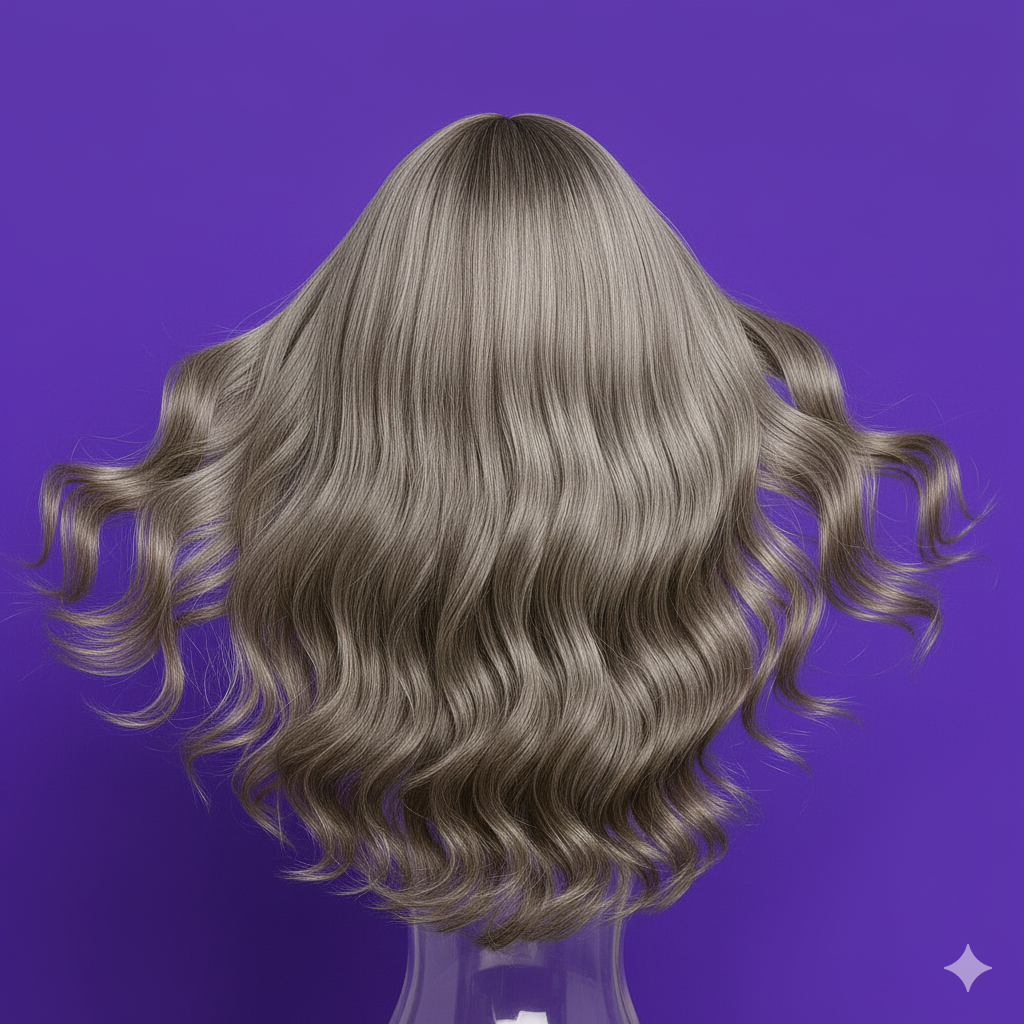 Перука хвиляста фентезі косплей канекалон термостійкий 80 см Сірий (K0710-8) - фото 2