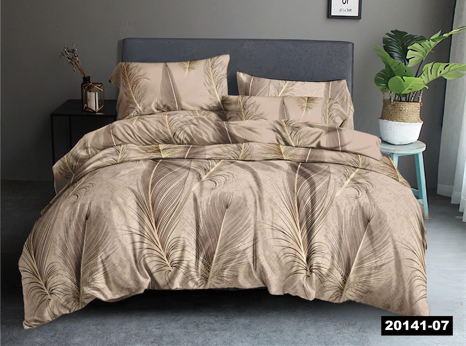 Комплект постільної білизни байка двоспальний 180x220 см Бежевий (20141)