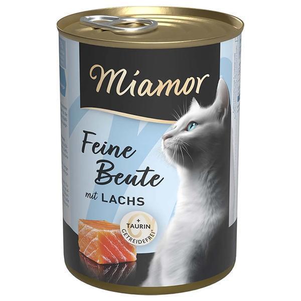 Корм вологий для котів Miamor Feine Beute mit Lachs беззерновий повнораціонний корм Лосось 400 г (74464)