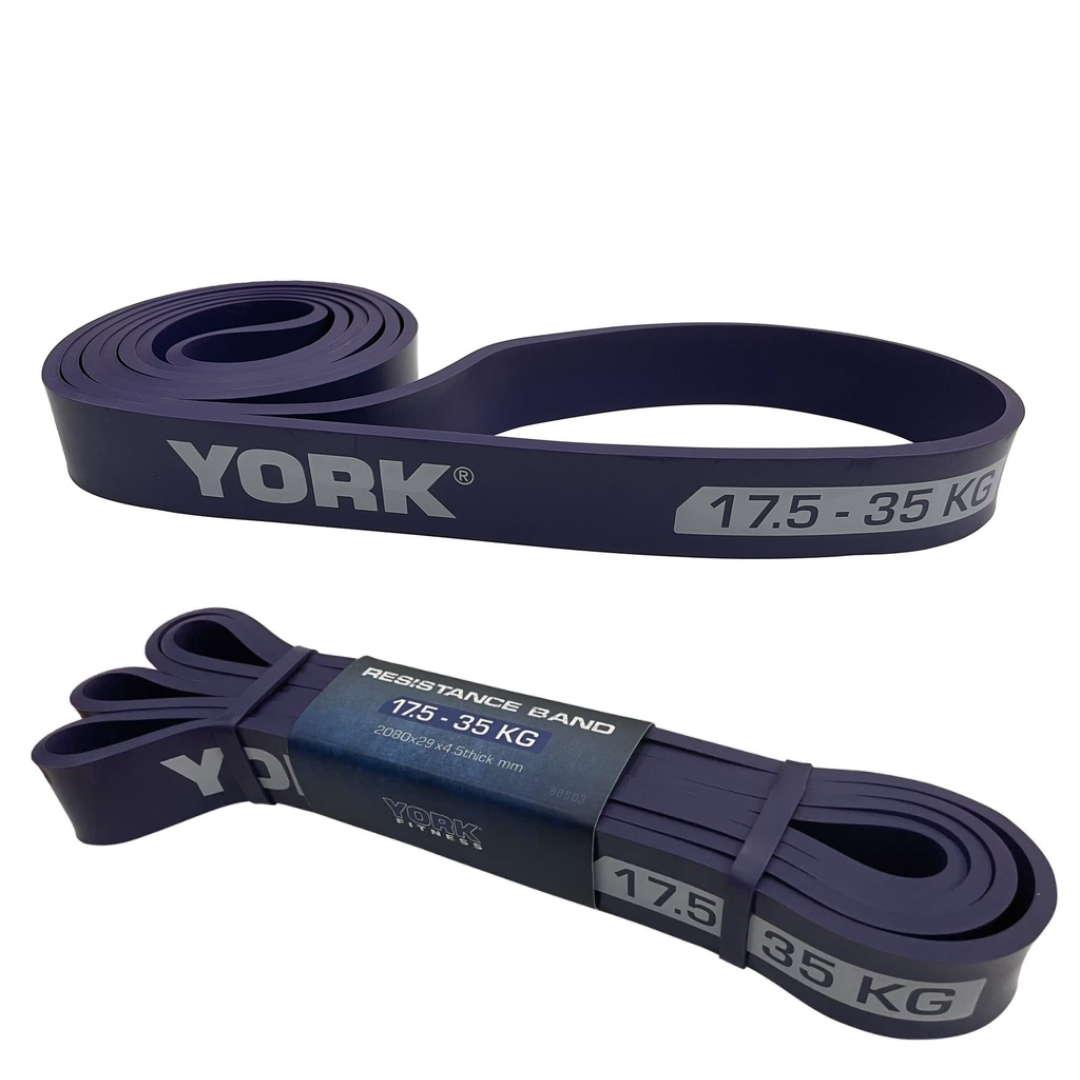 Резинка для фитнеса York 2080x29x4,5 мм 17,5-35 кг Фиолетовый (3544) - фото 5