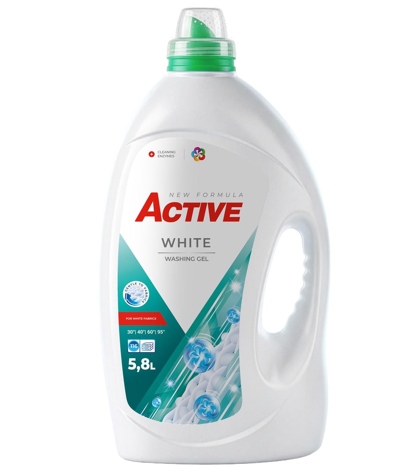 Гель для стирки Active White 5,8 л (hx-47183)