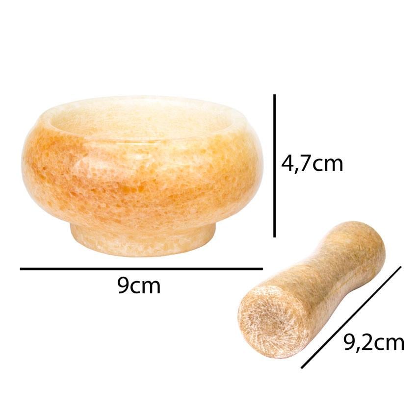 Ступка с пестиком натуральный камень 9х9х4,7 см Песочный (26853) - фото 3 Ступка с пестиком натуральный камень 9х9х4,7 см Песочный (26853) - фото 3