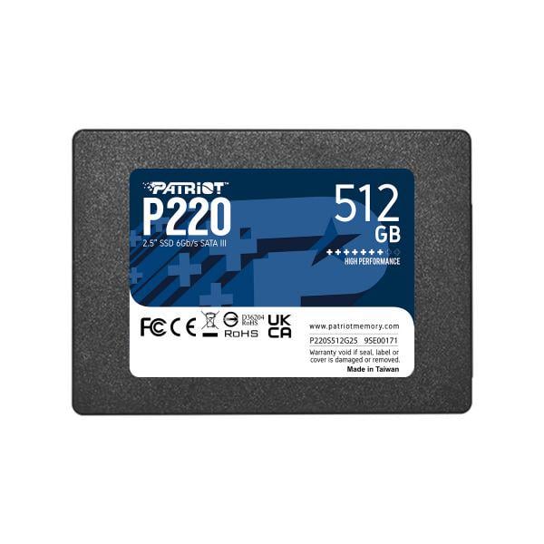 SSD-накопичувач Patriot P220 512GB 2,5" SATAIII TLC (P220S512G25) SSD-накопичувач Patriot P220 512GB 2,5" SATAIII TLC (P220S512G25)