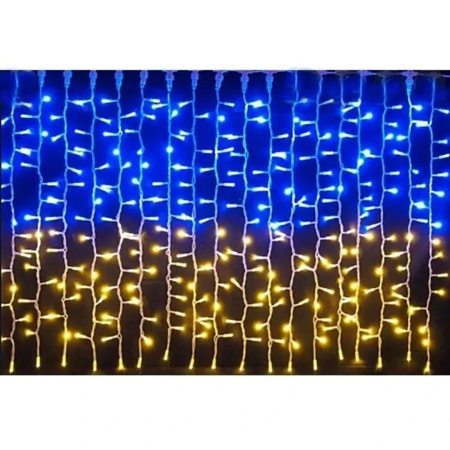 Гірлянда штора патріотична Прапор України 160 LED IP44 3х2 м Yellow/Blue (784779869)