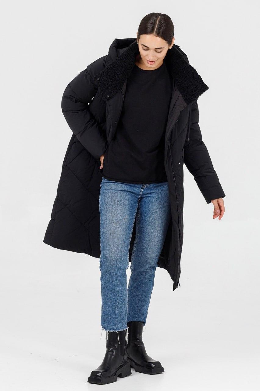 Пуховик женский TOWMY р. 46 Черный (2802\46) - фото 2 Пуховик женский TOWMY р. 46 Черный (2802\46) - фото 2