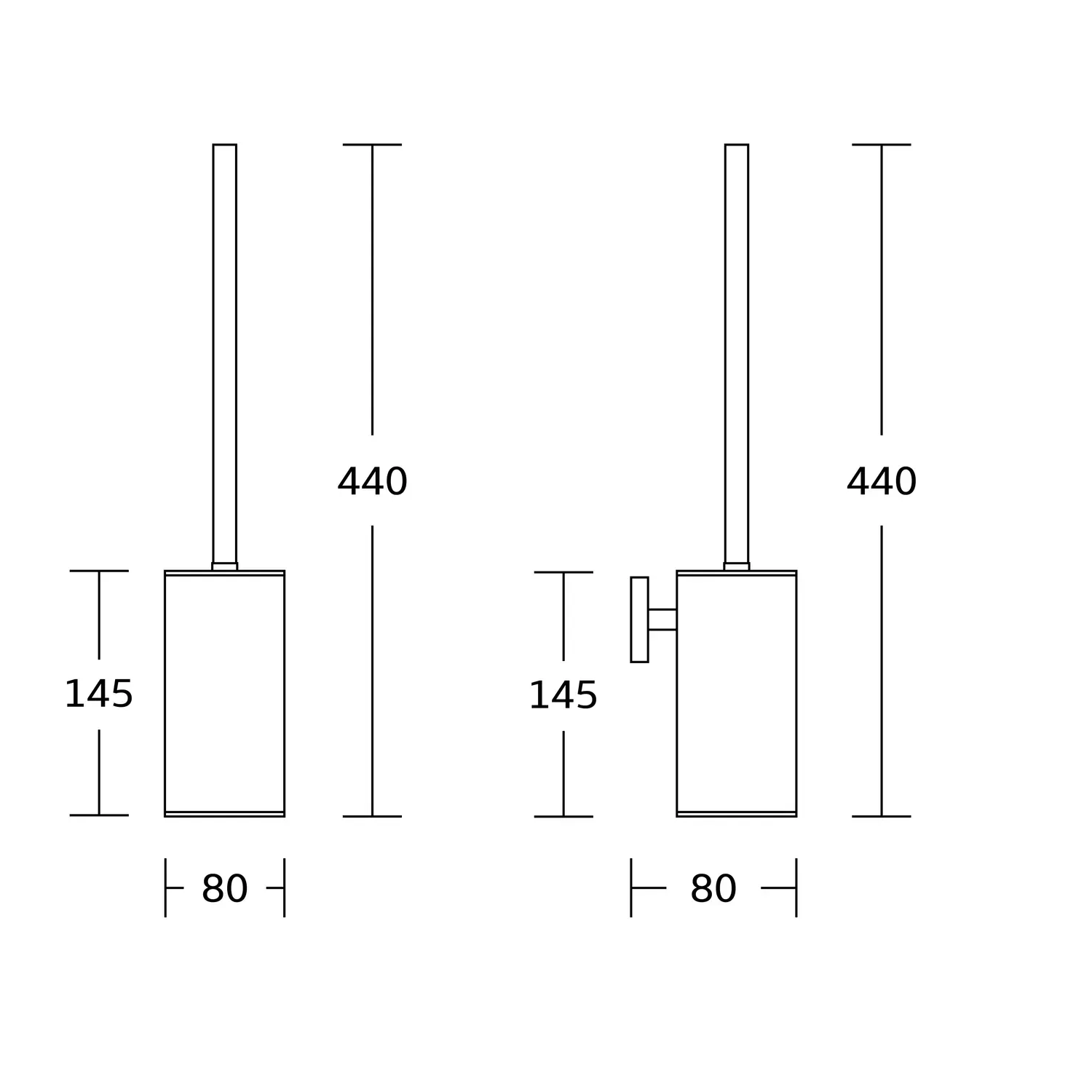 Йоршик для унитаза VBI Quadro настенный Золотой матовый (VBI-040122BG) - фото 2