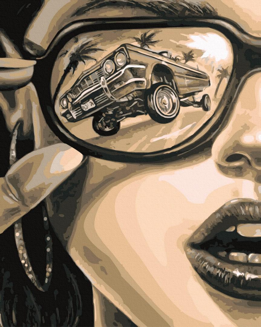 Картина по номерам Brushme Авто леди 40x50 см (GX40022)