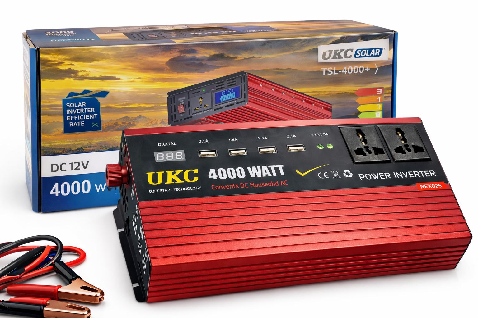 Автомобильный инвертор Power Inverter модифицированная синусоида 4000W 12-220V (37514347) Автомобильный инвертор Power Inverter модифицированная синусоида 4000W 12-220V (37514347)