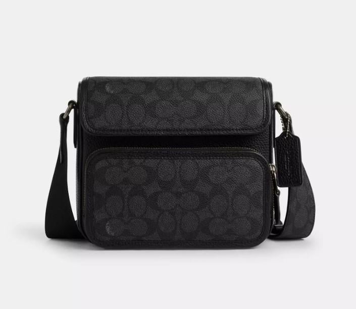 Сумка Coach Sullivan Flap Crossbody Bag In Signature Canvas Черный (b2430)