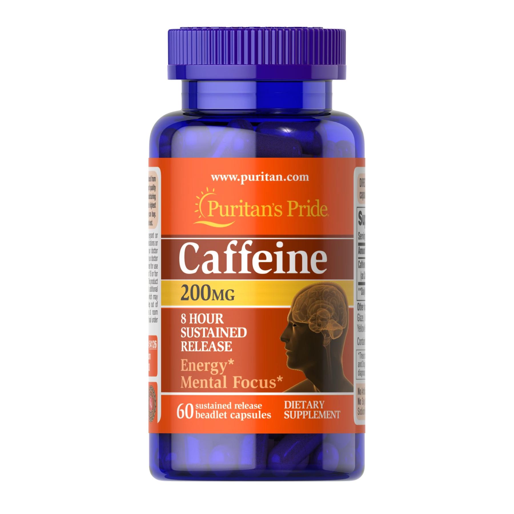 Натуральная добавка Caffeine 200 mg 60 caps (2022-10-2878)
