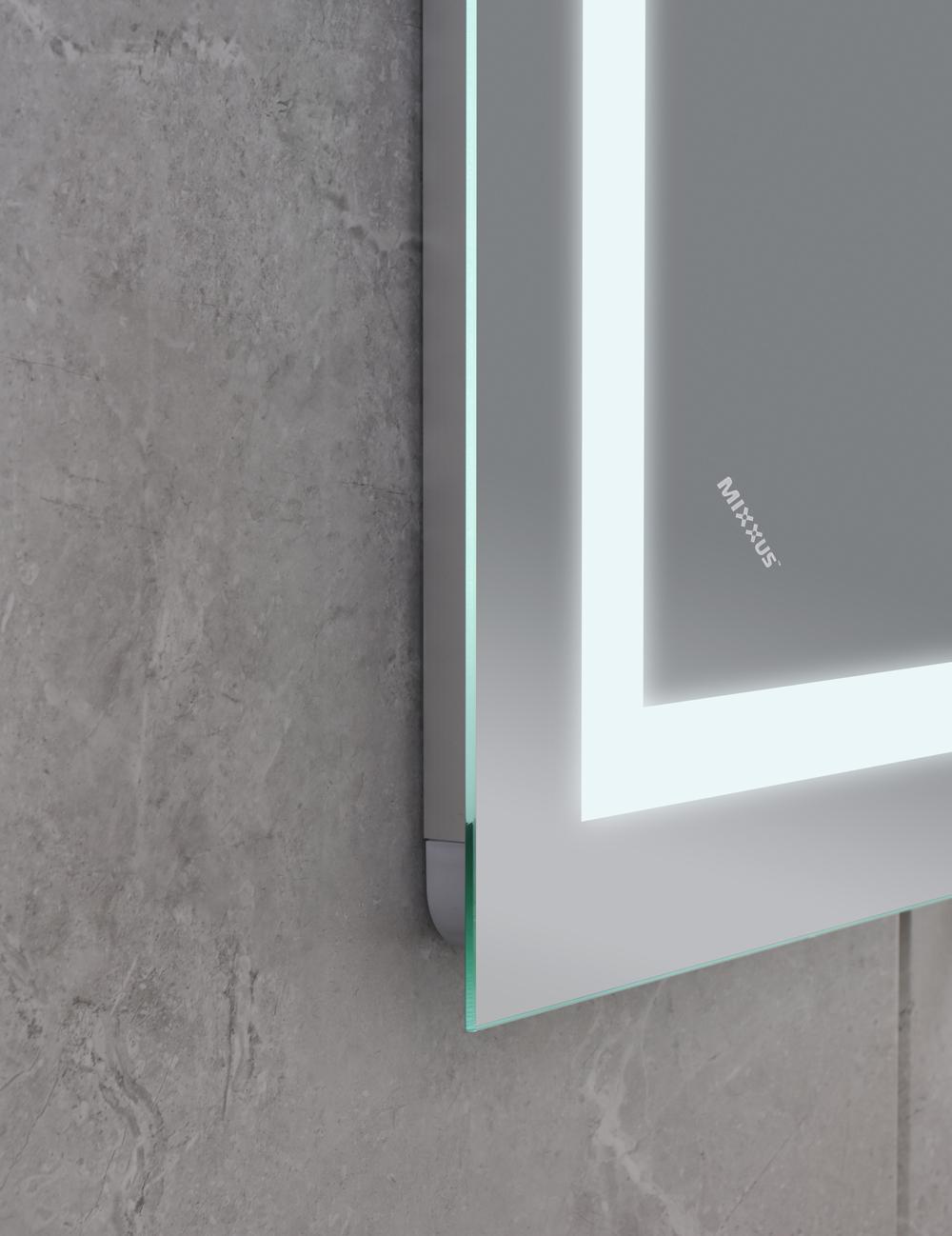 Дзеркало MIXXUS Warm MR02-80x80 з LED Touch/Anti-fog з димеромом/регулюванням яскравості/годинником (MI6934 (MI6934) - фото 5 Дзеркало MIXXUS Warm MR02-80x80 з LED Touch/Anti-fog з димеромом/регулюванням яскравості/годинником (MI6934 (MI6934) - фото 5