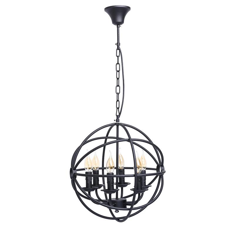 Люстра подвесная свечи Light House LS-17080-6 Черный (16262)