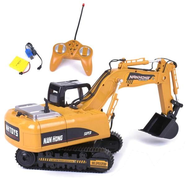 Экскаватор на радиоуправлении Jia Yu Toy с ковшом со звуком и подсветкой (58850)