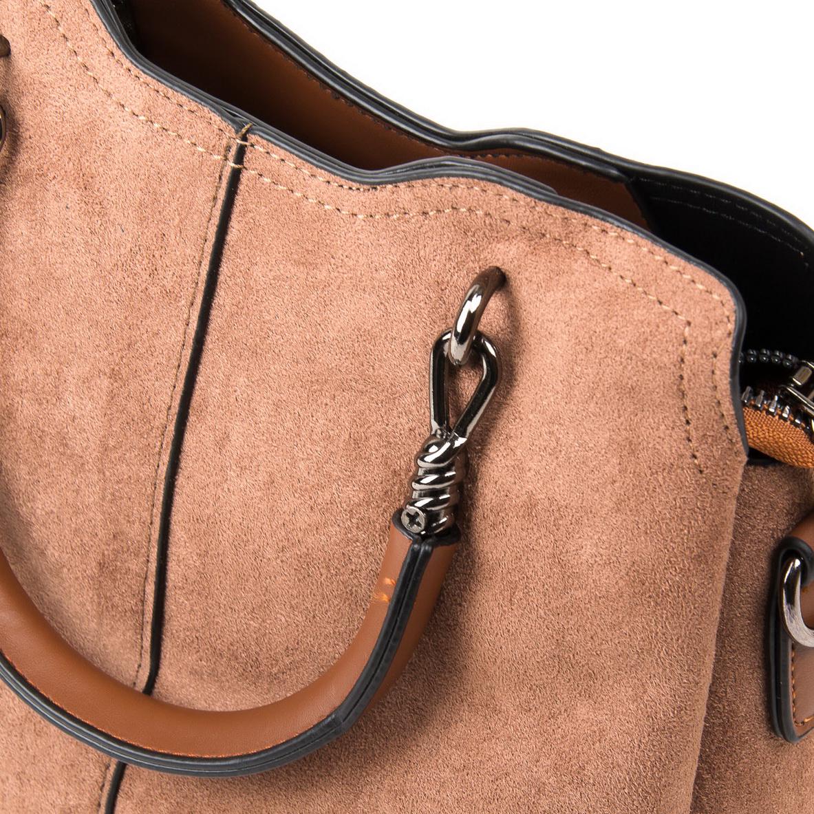 Женская модельная сумка из замша Fashion 8083 Коричневый - фото 3