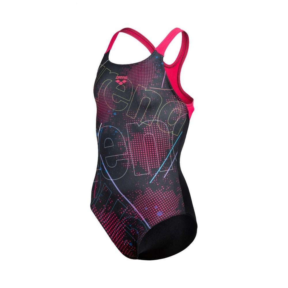 Купальник закрытый для девочек Arena GALACTICS SWIM PRO BACK 116 см Черный/Розовый (005923-590 116)