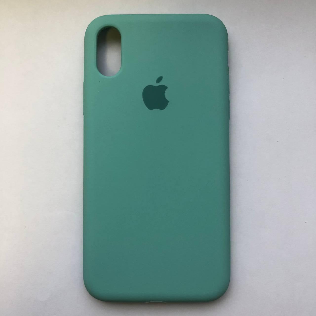 Чехол Silicone Case для Apple iPhone X, XS Ice Mint