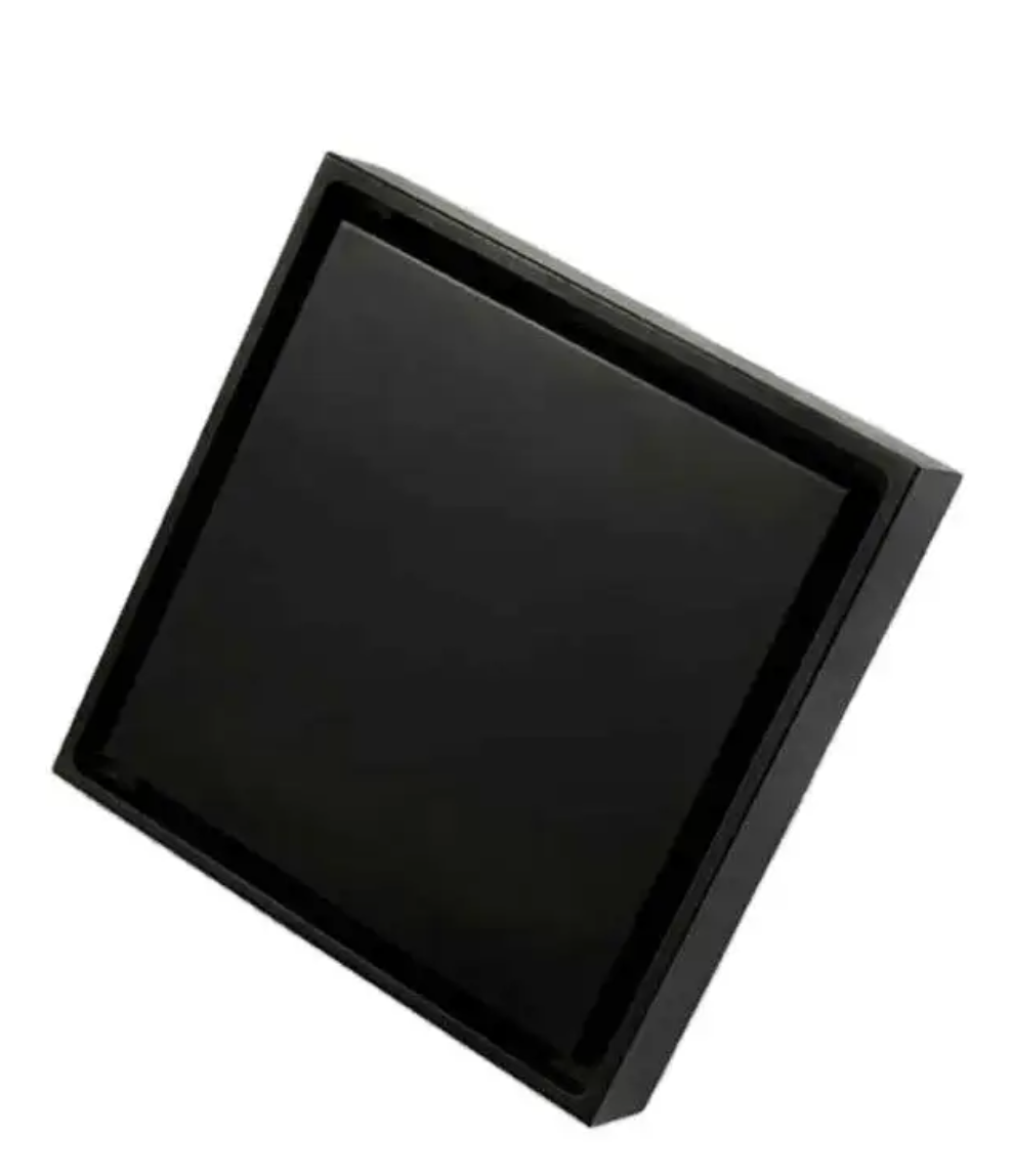 Трап для душа gth-347 під плитку з механічним зворотним клапаном 10x10 см Чорний Трап для душа gth-347 під плитку з механічним зворотним клапаном 10x10 см Чорний