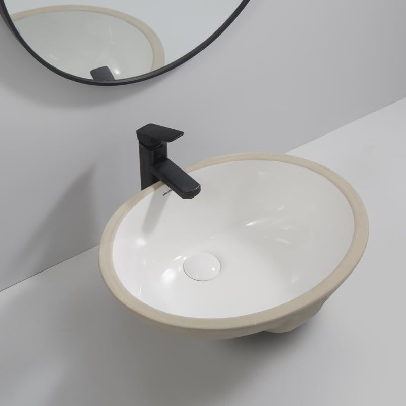 Раковина врізна MIXXUS Premium Topper-1701 овальна з переливом 495x405 мм Білий (OL-MP6568) - фото 2 Раковина врізна MIXXUS Premium Topper-1701 овальна з переливом 495x405 мм Білий (OL-MP6568) - фото 2