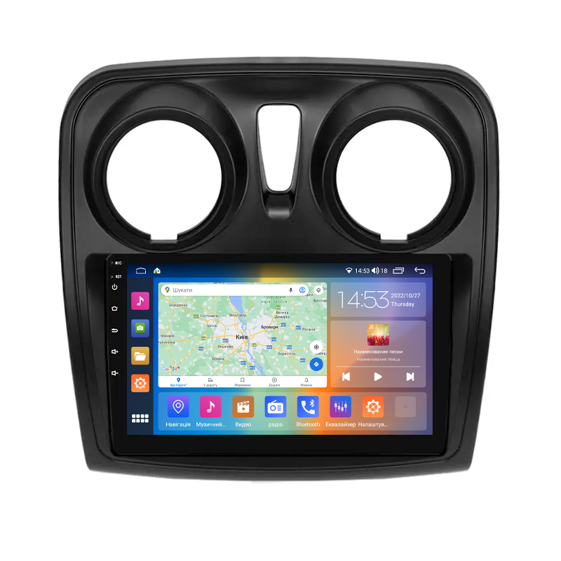 Автомагнітола штатна 9" Lesko для Dacia Lodgy 2017-2/32Gb CarPlay IPS 4G/Wi-Fi/GPS