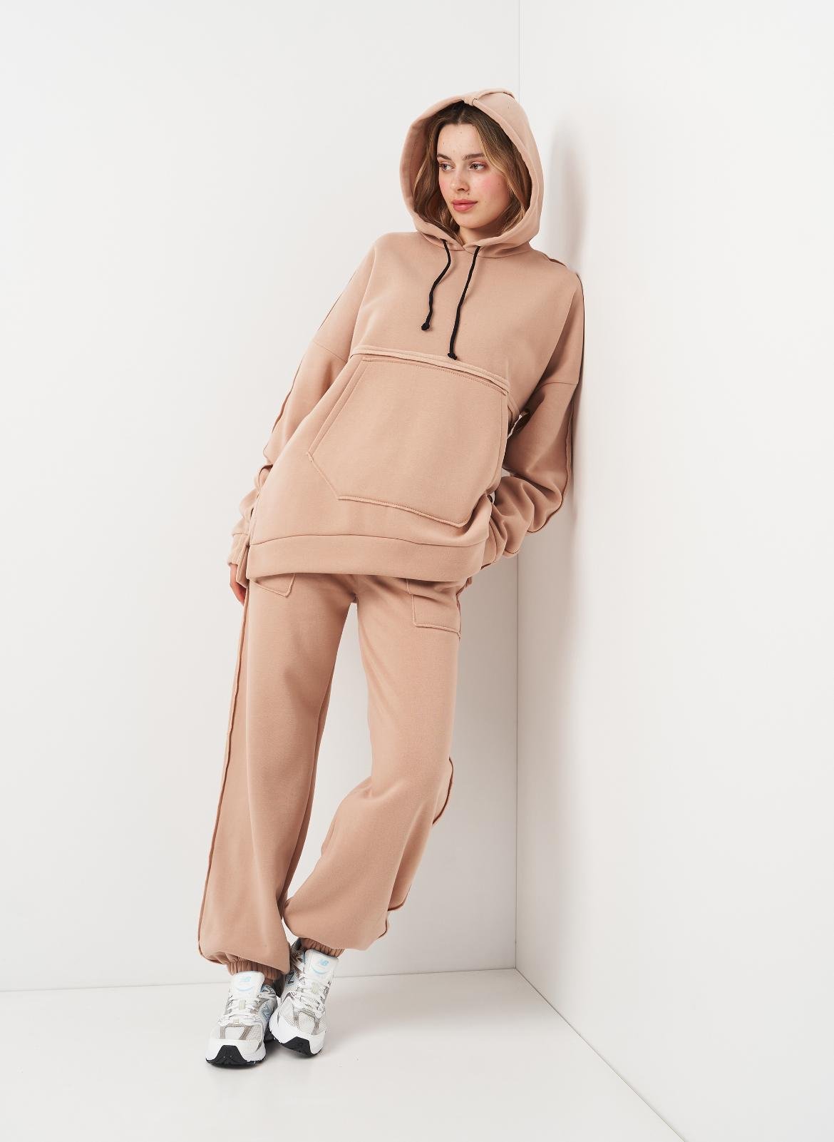 Спортивный костюм утепленный Вилена женский р. 46 Бежевый (2288073122)