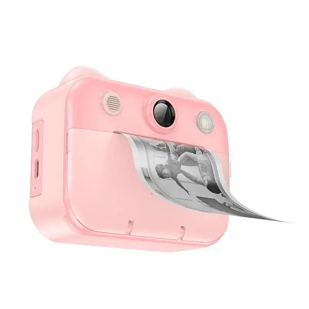 Фотоаппарат детский Hoco DV204 Dual-Camera Children Printing Camera Pink - фото 2