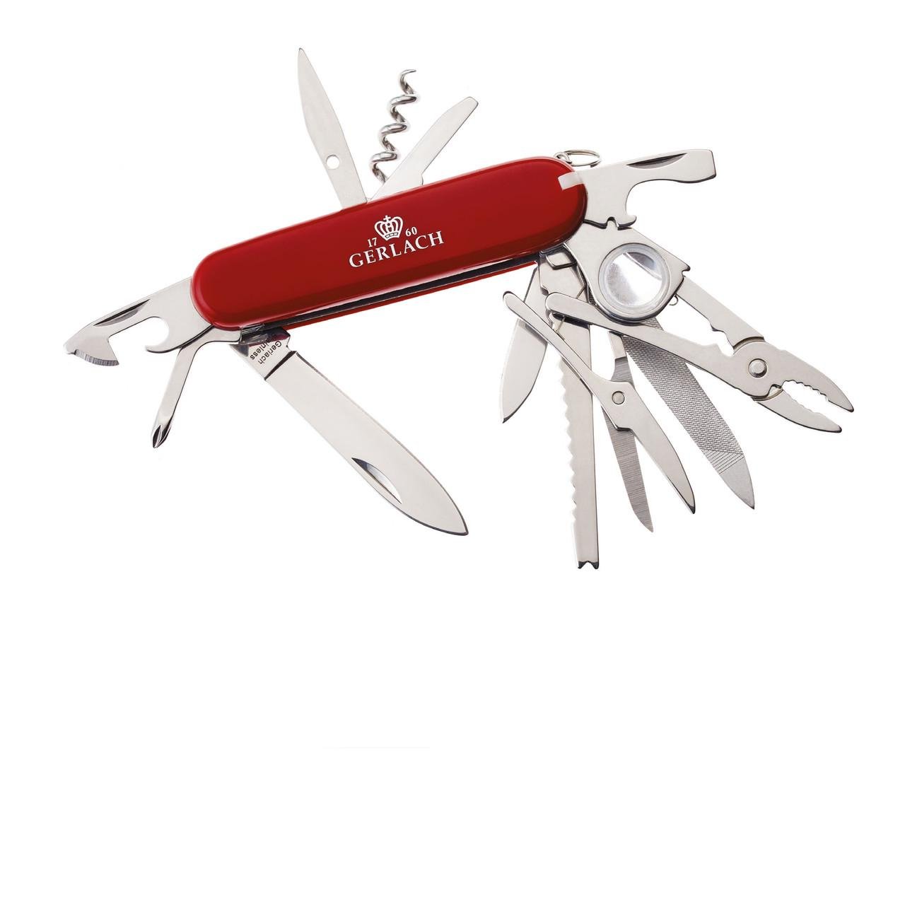 Нож швейцарский Gerlach Assist 20 с 20 функциями Красный (2336031519)