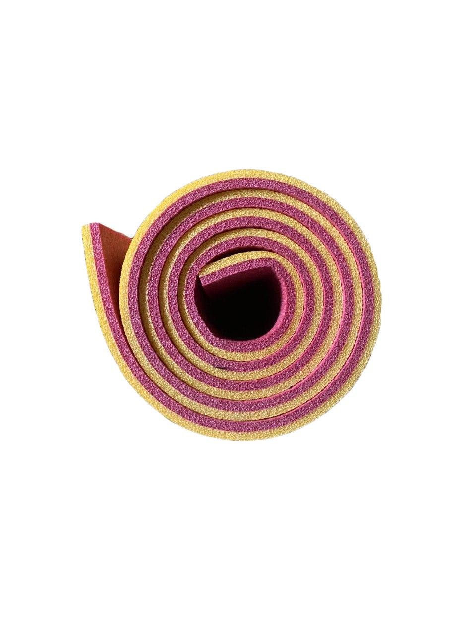 Каремат двухслойный Termoizol двухцветный толщина 10 мм 60х180 см Желто-красный