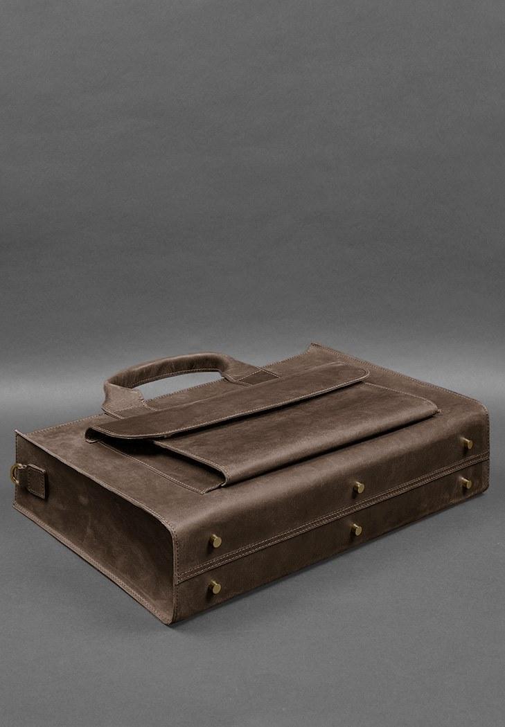 Сумка для ноутбука и документов кожаная универсальная Crazy Horse Темно-коричневый (A-028199) - фото 5 Сумка для ноутбука и документов кожаная универсальная Crazy Horse Темно-коричневый (A-028199) - фото 5