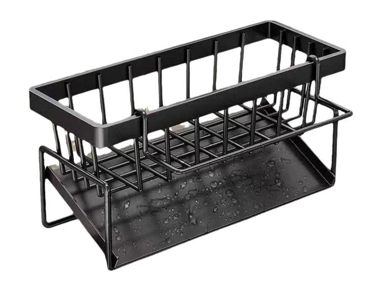 Органайзер для кухонной мойки с поддоном для стека пластиковый с вешалкой для салфеток и тряпок 23x9x11 см Черный (D-0126) Органайзер для кухонной мойки с поддоном для стека пластиковый с вешалкой для салфеток и тряпок 23x9x11 см Черный (D-0126)