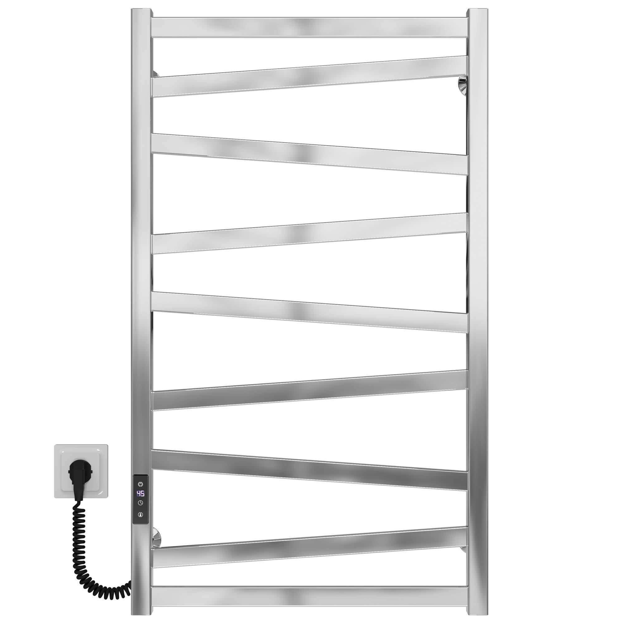 Полотенцесушитель электрический Deffi Alpha П9 JD04 левое подключение нержавеющая сталь 500x900 мм Хром (A.AL.90.50.9.ECL2)