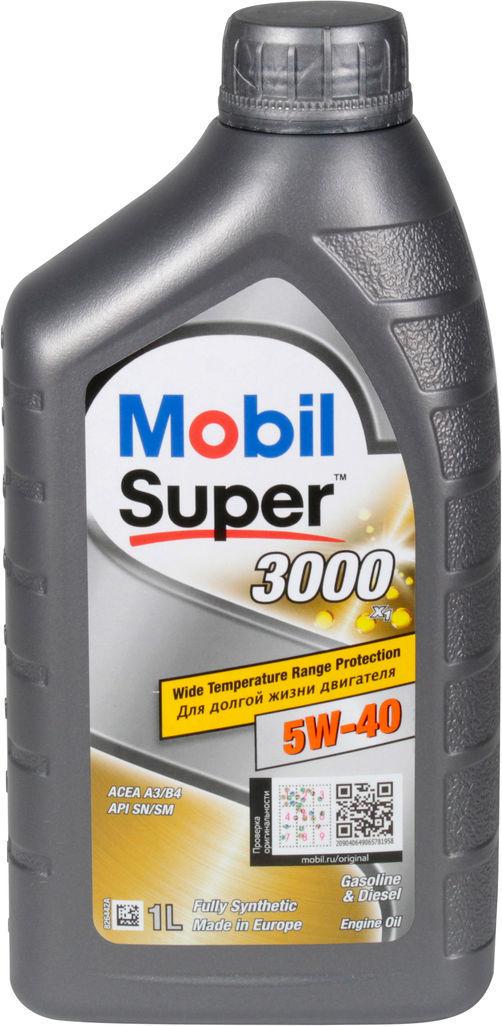 Моторне мастило Mobil Super 3000 Х1 152567 бензин/дизель 5W-40 1 л (1402400)