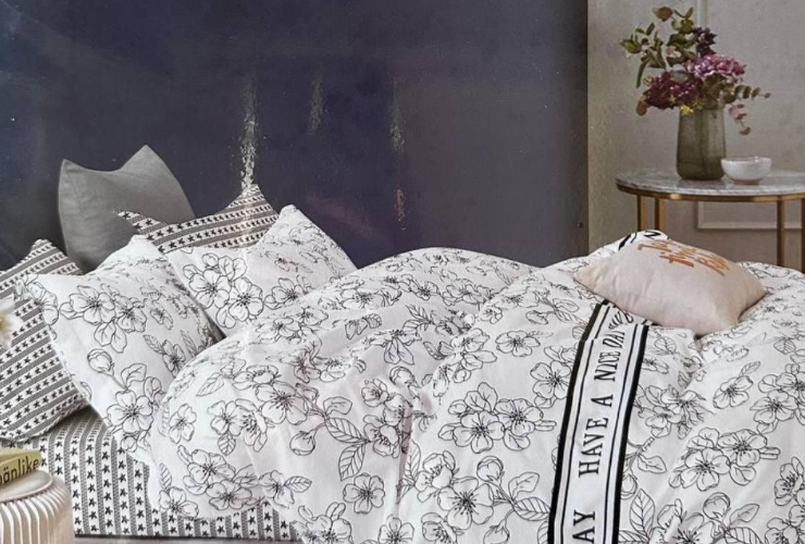 Комплект постельного белья Koloco сатин двуспальный (41680)