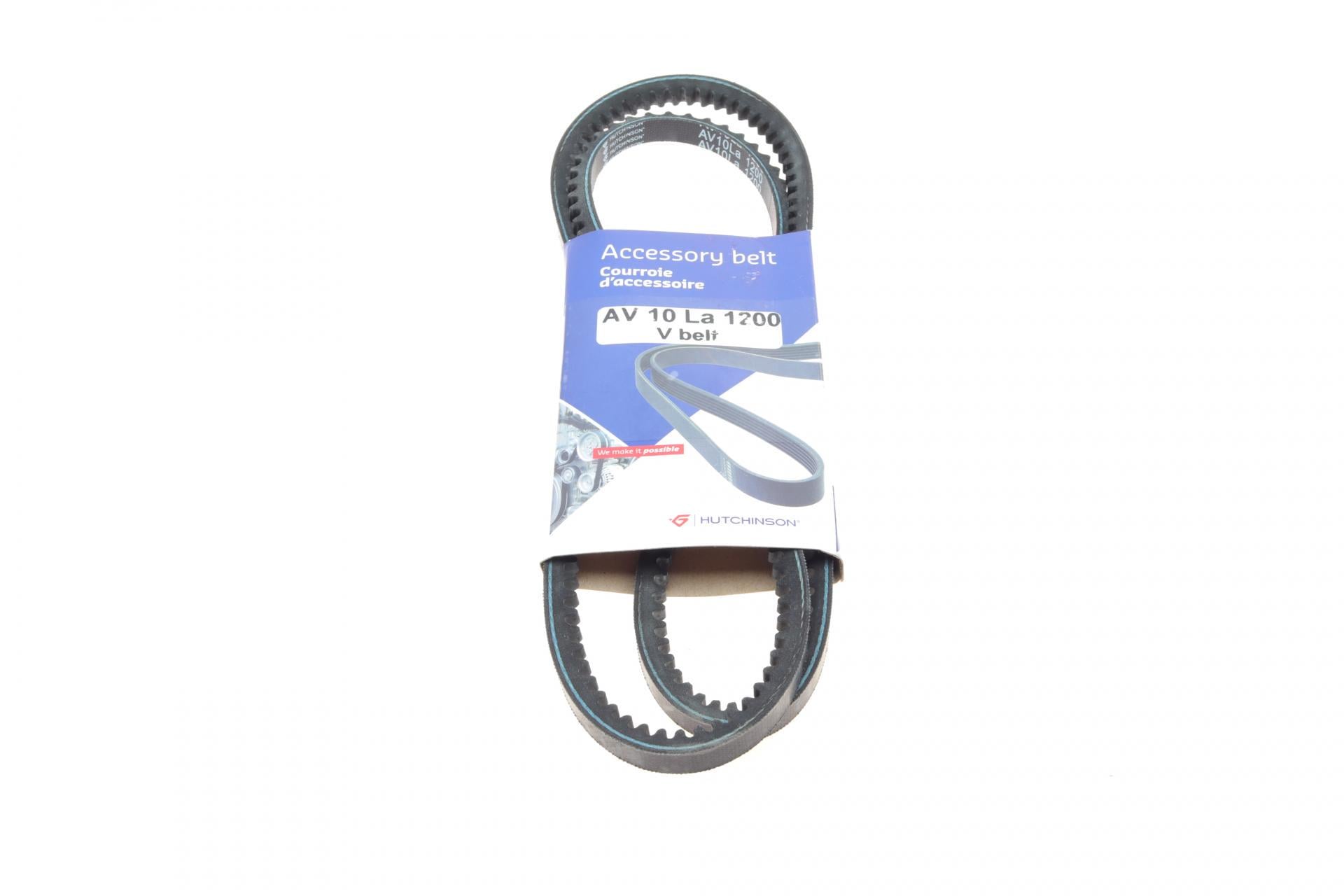 Ремень генератора HUTCHINSON Chrysler Voyager 2.5i 91-95/Renault 9/11 1.4 86-89 10x1200 AV 10 La 1200
