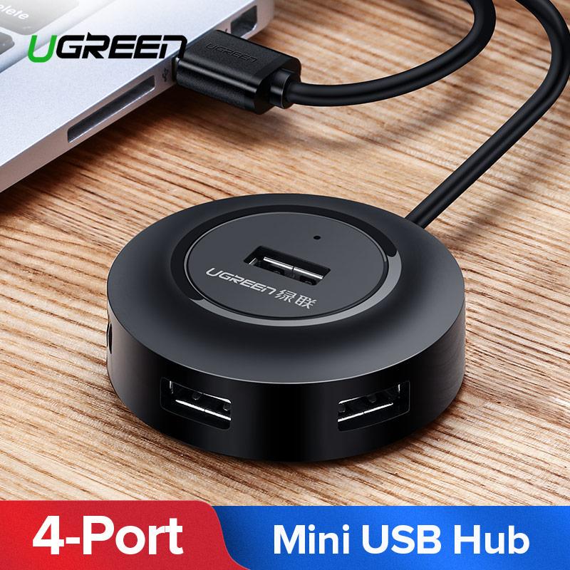 USB хаб/концентратор/разветвитель Ugreen на 4 USB 2.0 порта CR106 Черный - фото 2