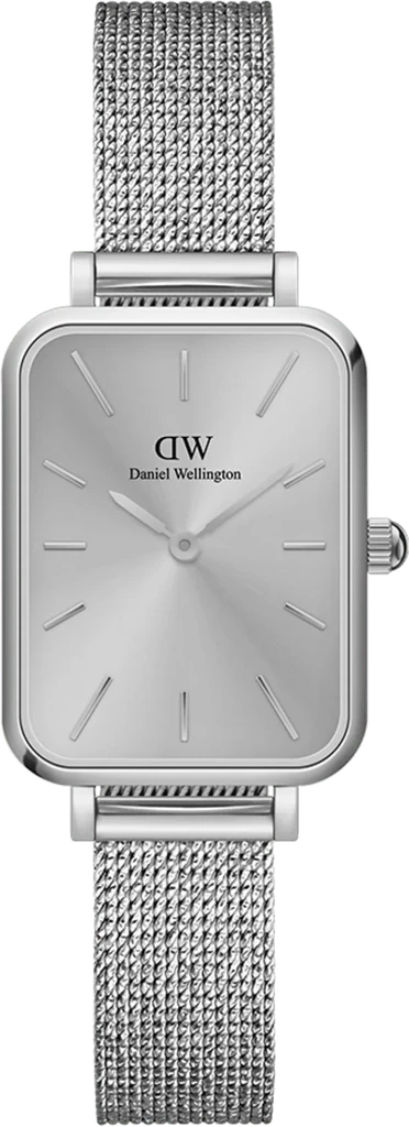 Наручные часы женские Daniel Wellington Quadro Pressed Unitone DW00100486 со стальным корпусом WR 30 м Серебряный (3149832722)