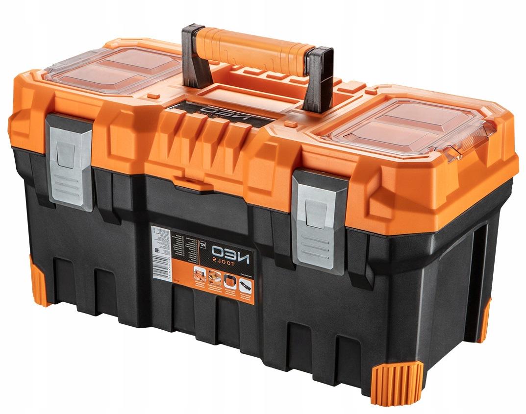Ящик для інструментів NEO tools 84-114 пластиковий 27,6х55,4х28,6 см Чорний/Помаранчевий (647348)
