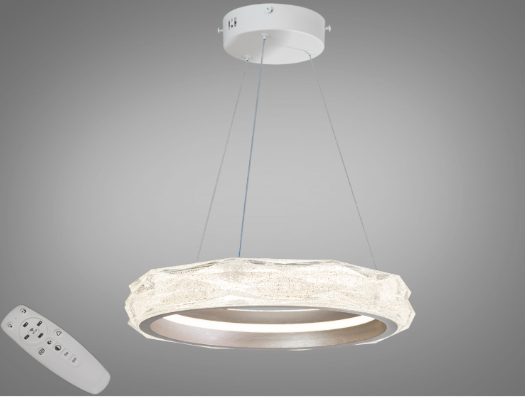 Люстра подвесная LED Diasha с пультом 40 Вт 40 см. Шампань (MD3528/400CG)
