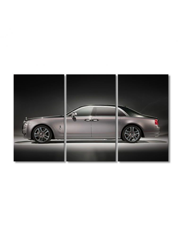Картина модульная Роллс-Ройс Призрак 3 модуля 70x105 см