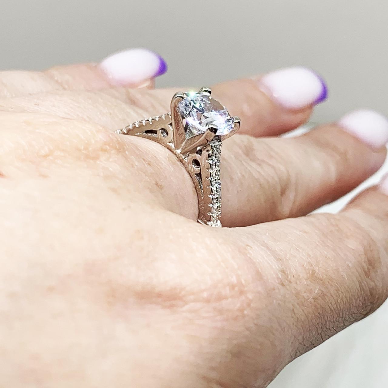 Каблучка срібна з кубічним цирконієм р. 17 3,54 г (1696031995) - фото 5