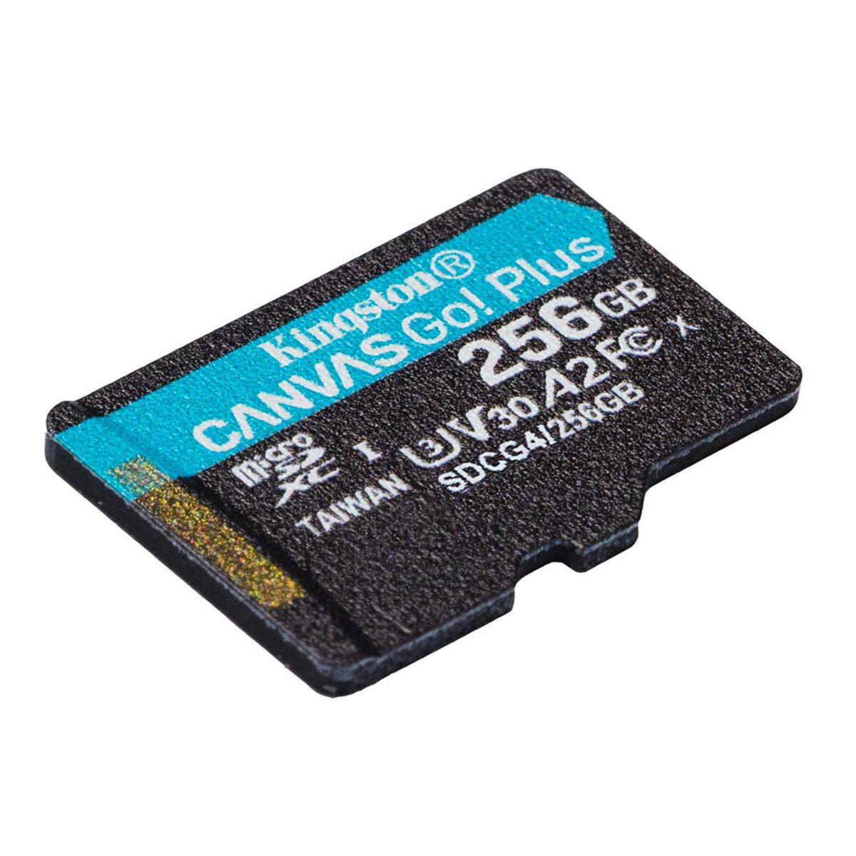 Карта памяти Kingston Canvas Go! Plus 256 GB microSDXC UHS-1 U3 class 10 A2 V30 R200MB/s W-160MB/s (SDCG4/256GBSP) - фото 2