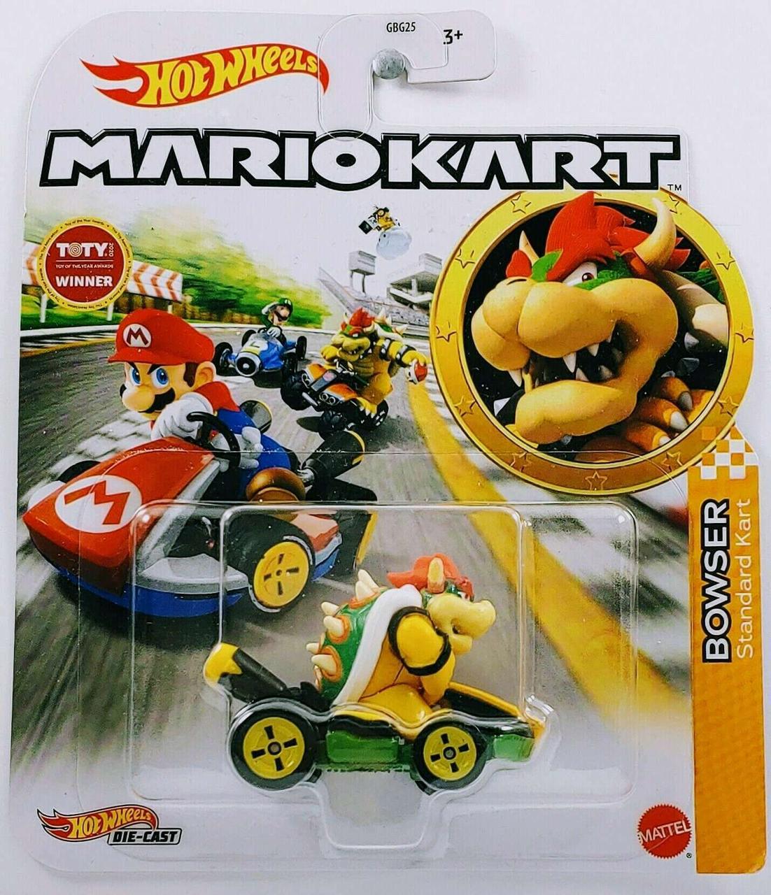 Игрушечная машинка Hot Wheels Bowser Standard Kart 2021 Mario Kart Character Cars (GRN20)